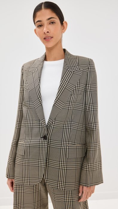 Acne Studios Plaid Summer Suit Jacket