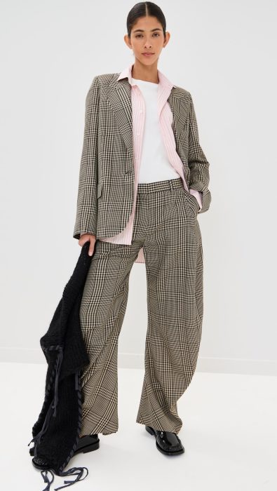 Acne Studios Plaid Summer Suit Trousers