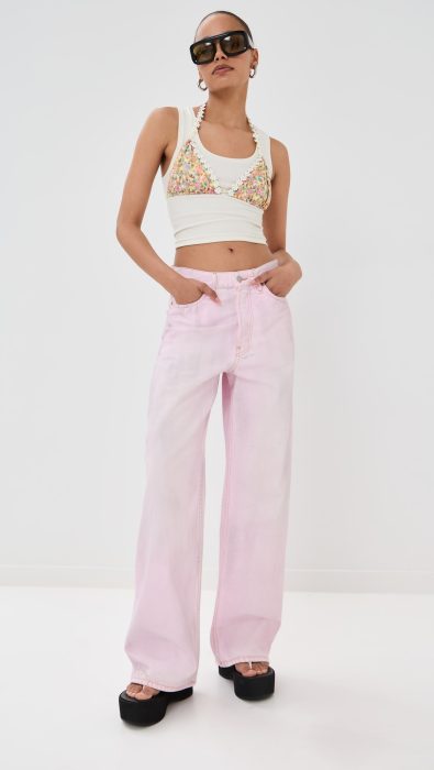 Acne Studios Pink Traffic Trousers