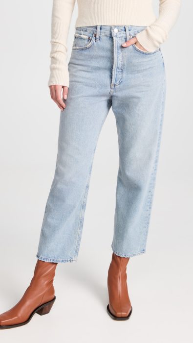 AGOLDE 90s Crop Mid Rise Straight Jeans