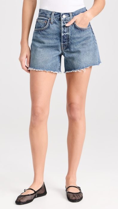 AGOLDE Parker Long Short: Vintage Cut Off Shorts