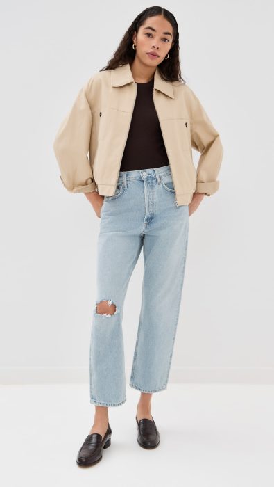 AGOLDE 90's Crop: Mid Rise Loose Straight Jeans