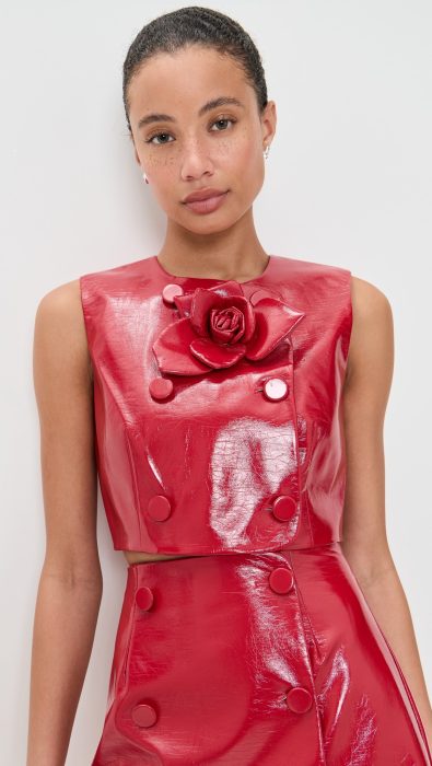 AKNVAS Edie Vegan Leather Top