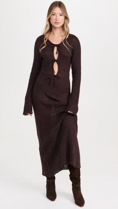 ALOHAS Triza Brown Maxi Dress