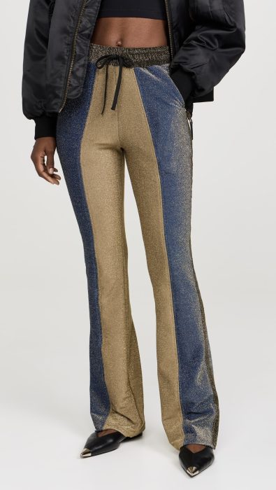 BruceGlen Metallic Drawstring Track Pants