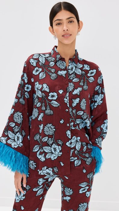 Borgo de Nor Nesse Top With Feathers