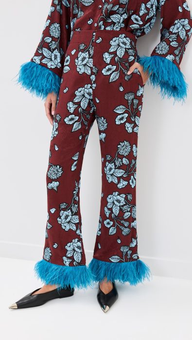 Borgo de Nor Havana Trousers With Feathers