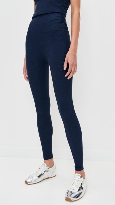 Beyond Yoga Spacedye Raise The Barre Shirred Leggings