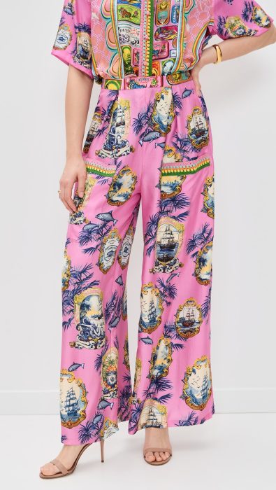 Camilla Wide Leg Trousers with Front Pockets