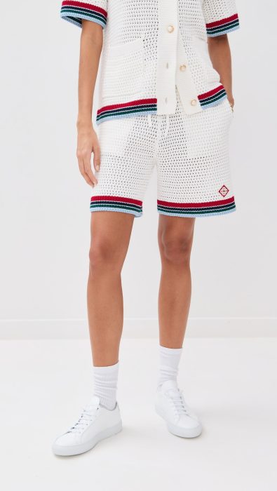 Casablanca Sporty Crochet Shorts