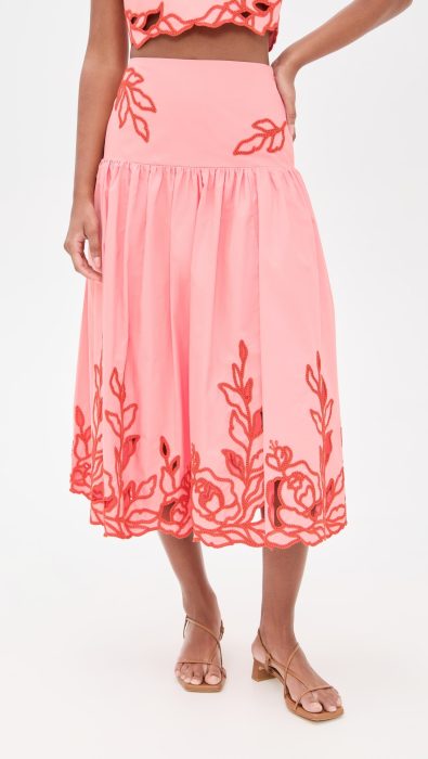 Cinq à Sept Trailing Peonies Tilda Skirt