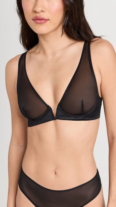 Commando Chic Mesh Plunge Underwire Bra