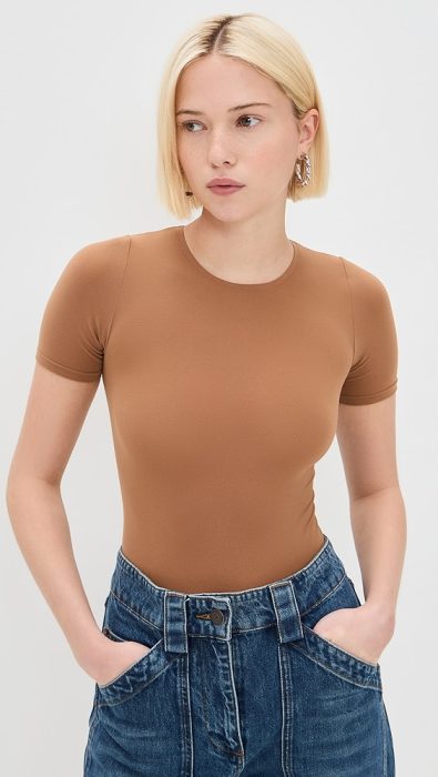 Commando Ballet Short Sleeve Thong Bodysuit