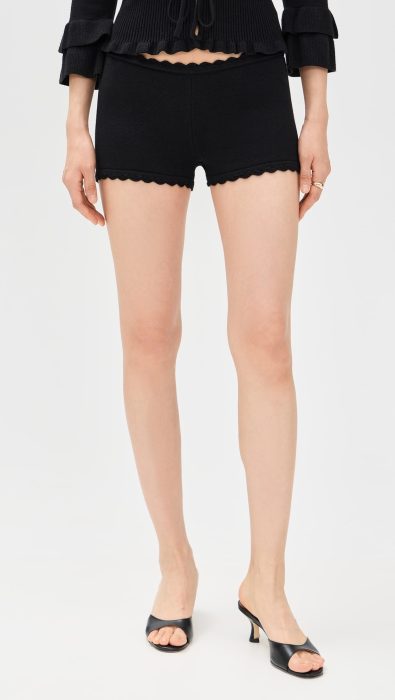 GUIZIO Knit Scallop Shorts