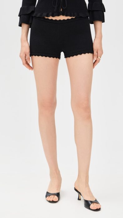 GUIZIO Knit Scallop Shorts