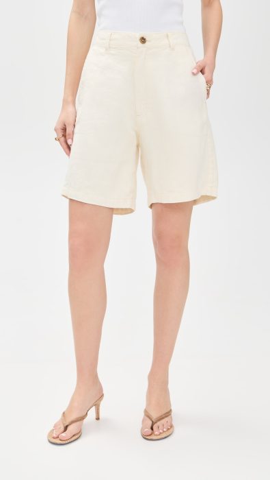 DL1961 Taylor Ultra High Rise Linen Shorts