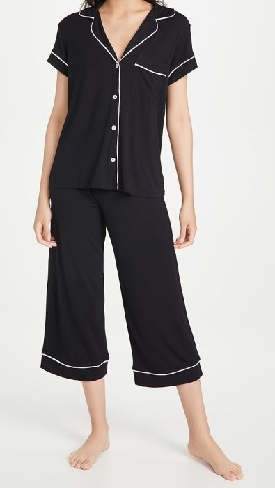 Eberjey Gisele Short Sleeve Crop PJ Set