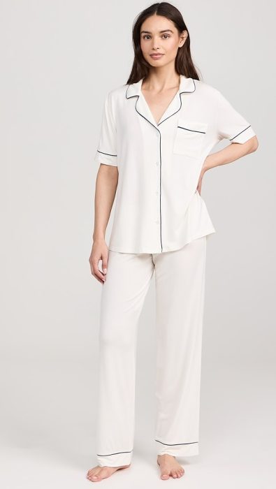 Eberjey Gisele The Short Sleeve Long PJ Set