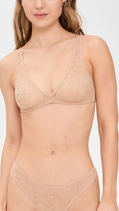 Eberjey Soft Stretch Recycled Lace Plunge Bralette