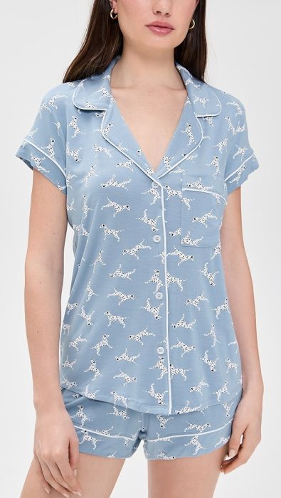Eberjey Gisele Printed Shortie PJ Set