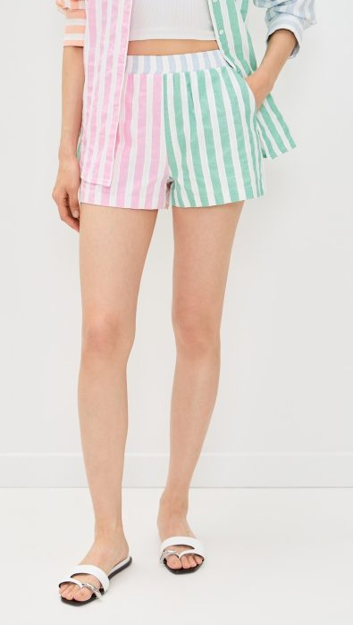 English Factory Colorblock Stripe Shorts