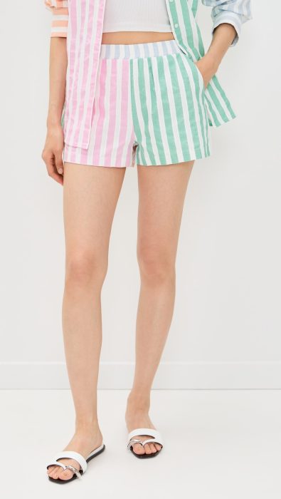 English Factory Colorblock Stripe Shorts