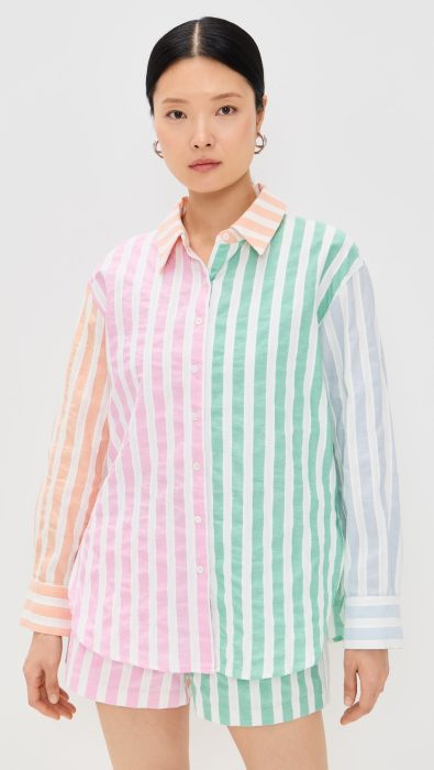 English Factory Colorblock Stripe Shirt