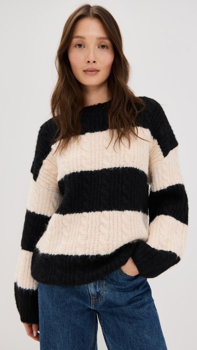 endless rose Striped Chunky Sweater