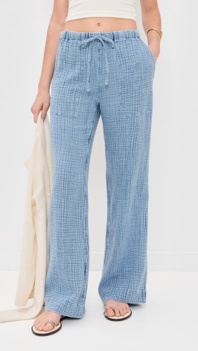 Faherty Dune Cotton Gauze Drawstring Pants