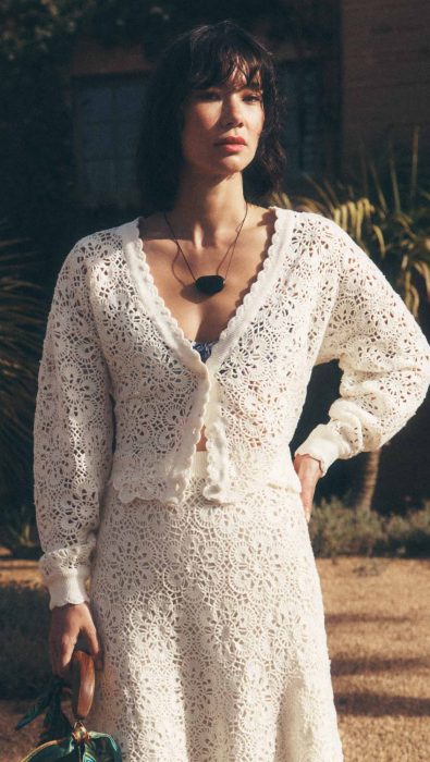 FARM Rio Flower Crochet Cardigan