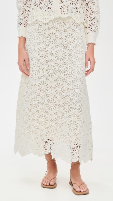 FARM Rio Flower Crochet Skirt