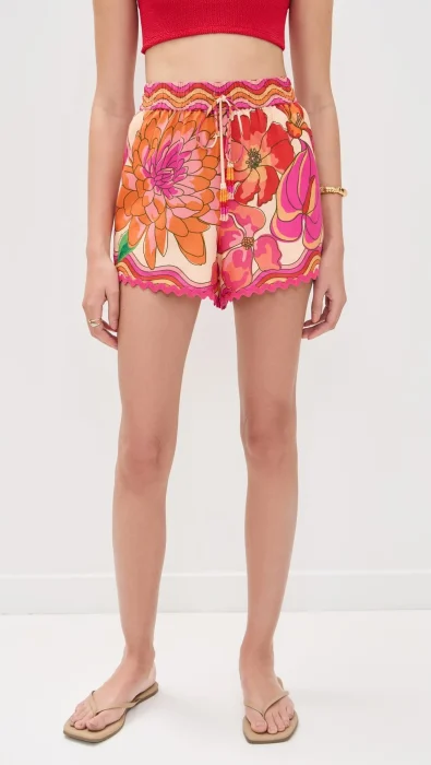 FARM Rio Spring Affair Beige Shorts