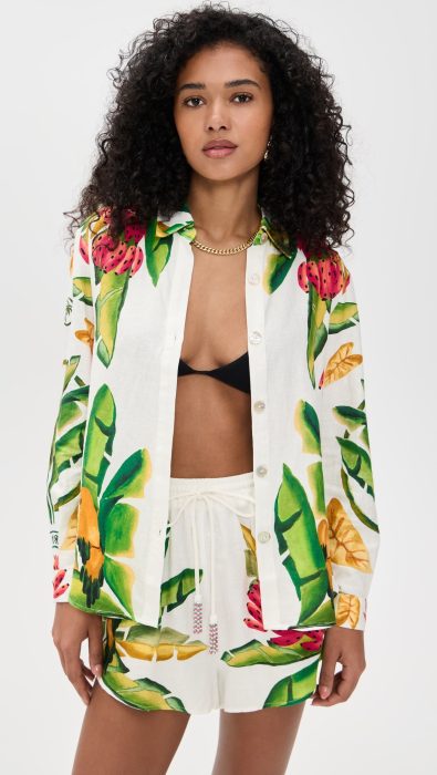 FARM Rio Summer Foliage Button Down