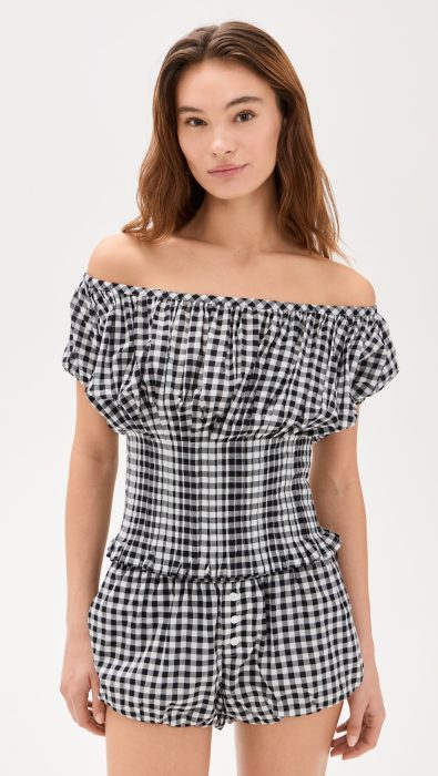 Frankies Bikinis Gingham Top