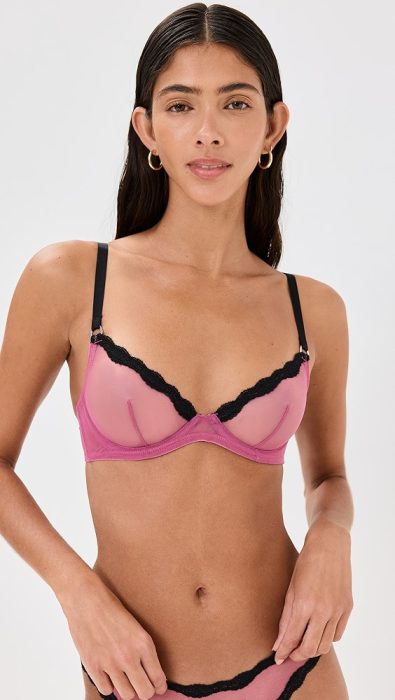 Fleur du Mal Sheer Tulle Demi Bra
