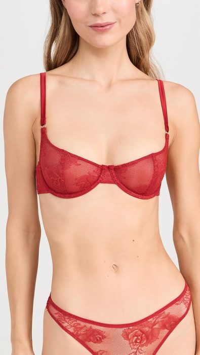 Fleur du Mal Bouquet Lace Scooped Balconette Bra