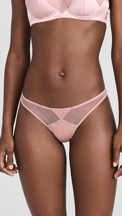 Fleur du Mal Top Stitch Thong
