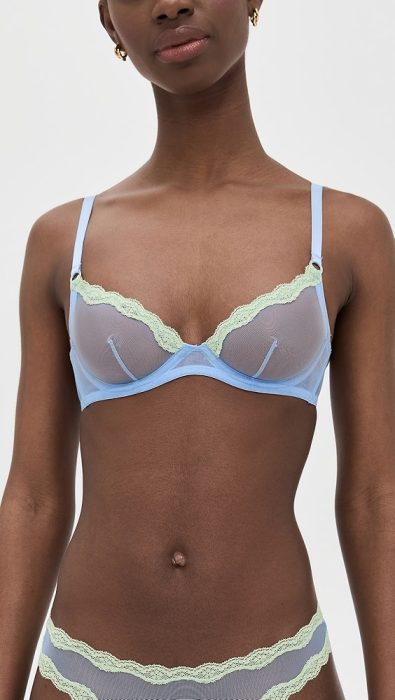 Fleur du Mal Sheer Tulle Demi Bra