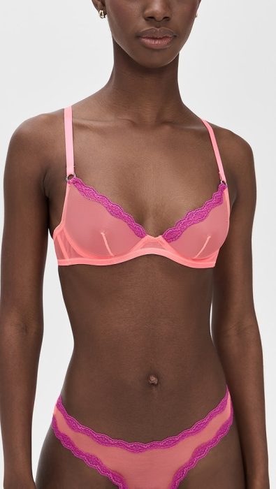 Fleur du Mal Sheer Tulle Demi Bra