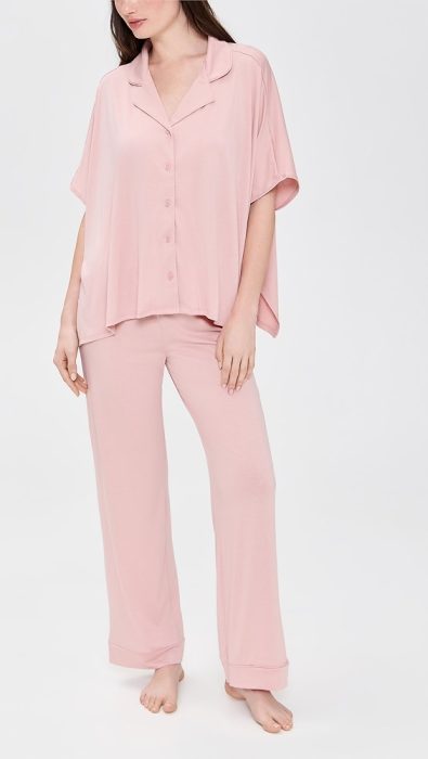 Flora Nikrooz Solid Knit Caftan PJ Set