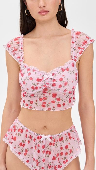 For Love & Lemons Lottie Sleep Top