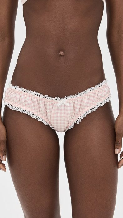 For Love & Lemons Petal Gingham Cheeky Panties