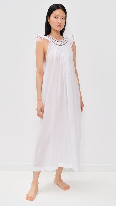 Folkloore Malagasy Smocked Nightdress