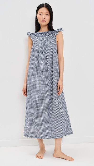 Folkloore Malagasy Smocked Nightdress