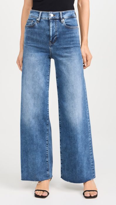 FRAME Le Slim Palazzo Raw Fray Jeans