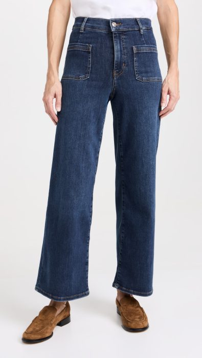 FRAME Le Pixie Slim Palazzo Bardot Pocket Jeans