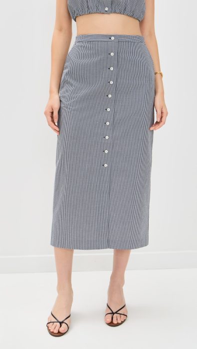 FRAME The Check Skirt