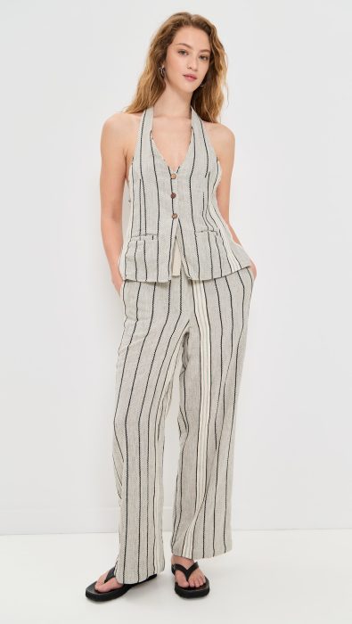 Free People Take Me To Paris Striped Two Piece Set