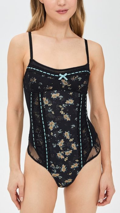 Free People Sara Corset Thong Bodysuit