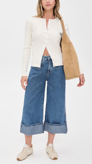 Free People Brette Cropped Wide Leg Jeans